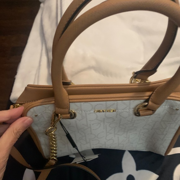 Calvin Klein beige and tan purse - Picture 3 of 6